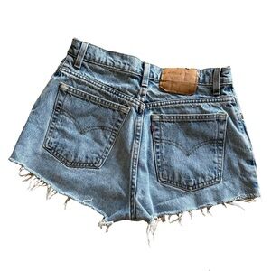 Levi's 551 High Waist Denim Shorts
